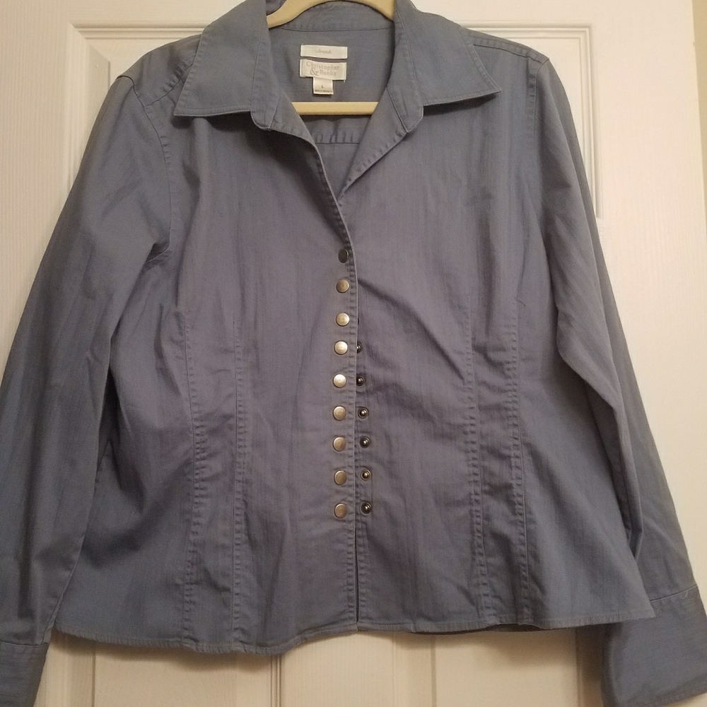 Blue Jacket with Silver Buttons